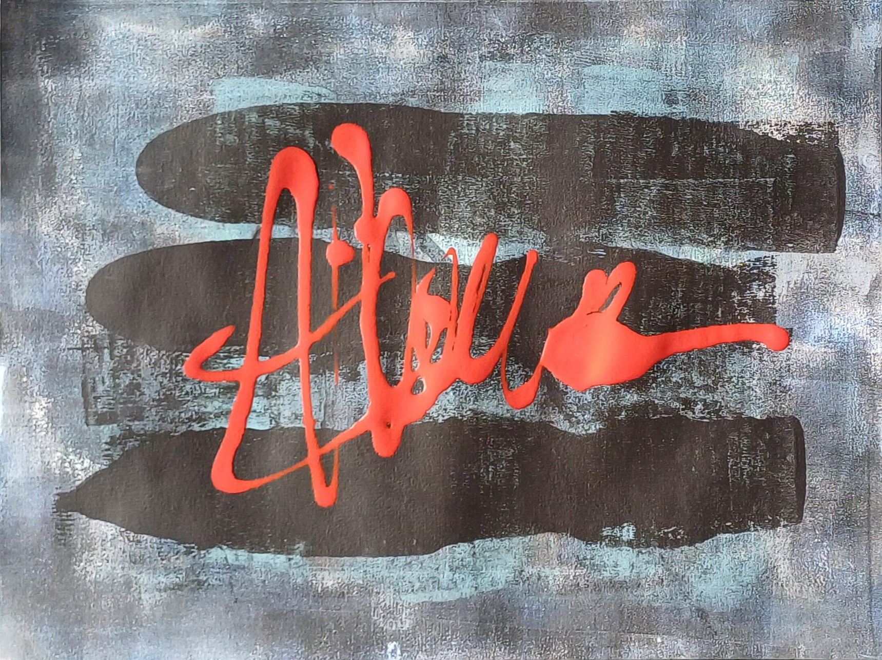 "3 bullets" by Sébastien Vernier (acrylique sur papier Canson, 24x32 cm). For sale 35 €.